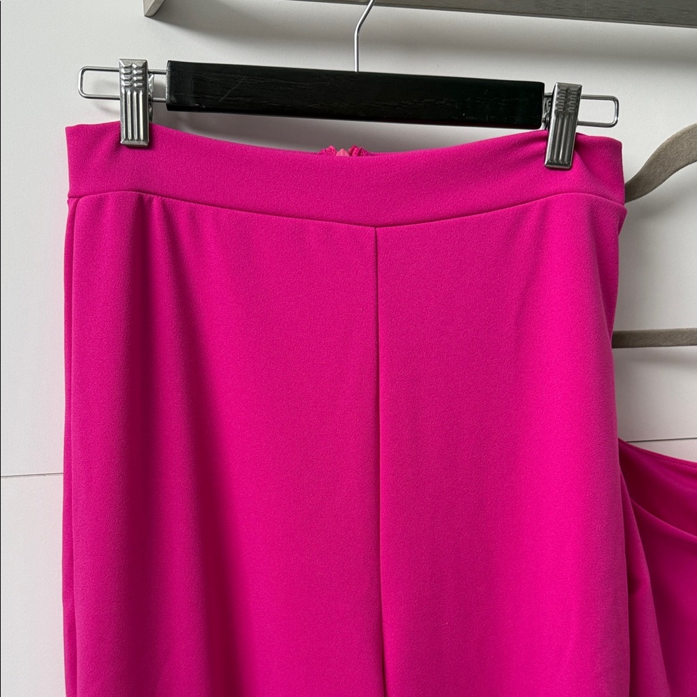 Lulu's Fuchsia Wide Leg Pants & Crop Top Set - Picture 6 of 9